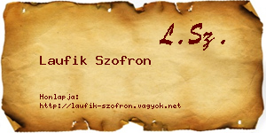 Laufik Szofron névjegykártya